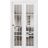 Sliding Closet Bi-fold Doors | Felicia 3355 Matte Black with Clear Glass | Sturdy Tracks Moldings Trims Hardware Set | Wood Solid Bedroom Wardrobe Doors  White