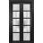 Sliding Closet Bi-fold Doors | Quadro 4002 Chocolate Ash with Frosted Glass | Sturdy Tracks Moldings Trims Hardware Set | Wood Solid Bedroom Wardrobe Doors  Black Matte