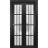 Sliding Closet Bi-fold Doors | Felicia 3312 Matte Black with Frosted Glass | Sturdy Tracks Moldings Trims Hardware Set | Wood Solid Bedroom Wardrobe Doors  Black Matte
