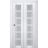 Sliding Closet Bi-fold Doors | Veregio 7602 Antracite with Frosted Glass | Sturdy Tracks Moldings Trims Hardware Set | Wood Solid Bedroom Wardrobe Doors  White