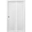 Sliding Closet Bi-fold Doors | Quadro 4115 White Silk | Sturdy Tracks Moldings Trims Hardware Set | Wood Solid Bedroom Wardrobe Doors  White