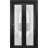 Sliding Closet Bi-fold Doors | Planum 2102 Chocolate Ash with Frosted Glass | Sturdy Tracks Moldings Trims Hardware Set | Wood Solid Bedroom Wardrobe Doors  Black Matte