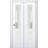 Sliding Closet Bi-fold Doors | Veregio 7339 Antracite with Frosted Glass | Sturdy Tracks Moldings Trims Hardware Set | Wood Solid Bedroom Wardrobe Doors  White