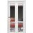 Sliding Closet Bi-fold Doors | Lucia 1299 White Silk with Mirror | Sturdy Tracks Moldings Trims Hardware Set | Wood Solid Bedroom Wardrobe Doors  White