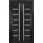 Sliding Closet Bi-fold Doors | Quadro 4088 Cognac Oak with Frosted Glass | Sturdy Tracks Moldings Trims Hardware Set | Wood Solid Bedroom Wardrobe Doors  Black Matte