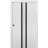 Sliding Closet Bi-fold Doors | Planum 0040 Matte Black with White Glass | Sturdy Tracks Moldings Trims Hardware Set | Wood Solid Bedroom Wardrobe Doors  White