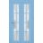 Sliding Closet Bi-fold Doors | Veregio 7412 Antracite with Frosted Glass | Sturdy Tracks Moldings Trims Hardware Set | Wood Solid Bedroom Wardrobe Doors  Aquamarine