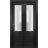 Sliding Closet Bi-fold Doors | Lucia 22 Matte Black with Frosted Glass | Sturdy Tracks Moldings Trims Hardware Set | Wood Solid Bedroom Wardrobe Doors  Black Matte
