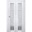 Sliding Closet Bi-fold Doors | Veregio 7412 Antracite with Frosted Glass | Sturdy Tracks Moldings Trims Hardware Set | Wood Solid Bedroom Wardrobe Doors  White