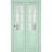 Sliding Closet Bi-fold Doors | Veregio 7339 Antracite with Frosted Glass | Sturdy Tracks Moldings Trims Hardware Set | Wood Solid Bedroom Wardrobe Doors  Oliva