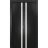 Sliding Closet Bi-fold Doors | Planum 0040 Matte Black with White Glass | Sturdy Tracks Moldings Trims Hardware Set | Wood Solid Bedroom Wardrobe Doors  Black Matte