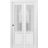 Sliding Closet Bi-fold Doors | Felicia 3309 White Silk with Frosted Glass | Sturdy Tracks Moldings Trims Hardware Set | Wood Solid Bedroom Wardrobe Doors  White