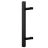 Silver Handle for exterior door 1000 Black