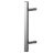 Silver Handle for exterior door 1000 Brushed Nickel