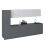 Kitchen Elegant Collection Gray Color Base Size 11Ft Wide Gray & White Gloss