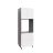 SOC3096DD-DD-GRE Tall Single Oven Cabinets -with White Gloss 3D door White