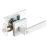 Modern Square Handle - White Entry (key lock) White Matte
