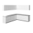 Kitchen Modern Collection Gray & White Gloss Color Base Size 10x8,5Ft Wide White Matte