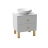 Modern Free Standing Bathroom Vanity with Washbasin | Dune Black Matte Collection | Non-Toxic Fire-Resistant MDF White