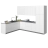 Kitchen Harmony Collection White Matte Color Base Size 8x10Ft Wide White Gloss
