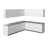 Kitchen Modern Collection Gray & White Gloss Color Base Size 10x8,5Ft Wide White Gloss