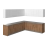 Kitchen Modern Collection Gray & White Gloss Color Base Size 10x8,5Ft Wide Natural Teak & White Gloss