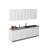 Kitchen Fusion Collection White Gloss Color Base Size 8.5Ft Wide White Matte