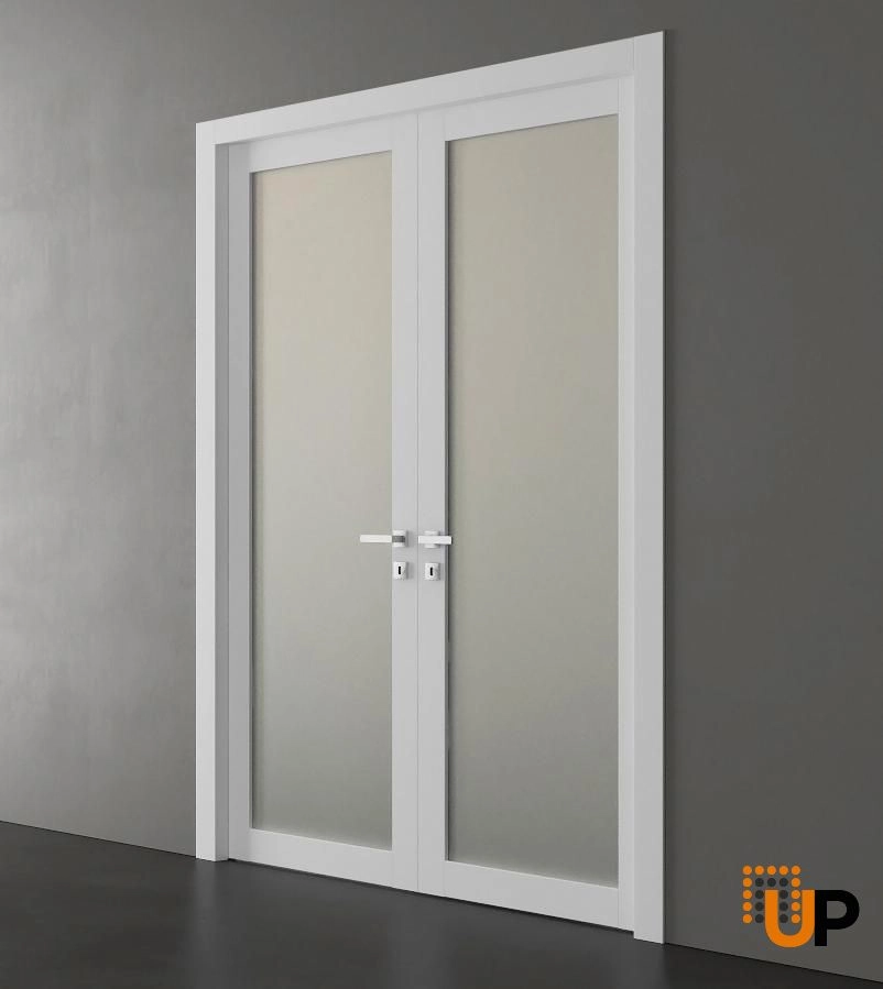 Frosted Glass French Doors
