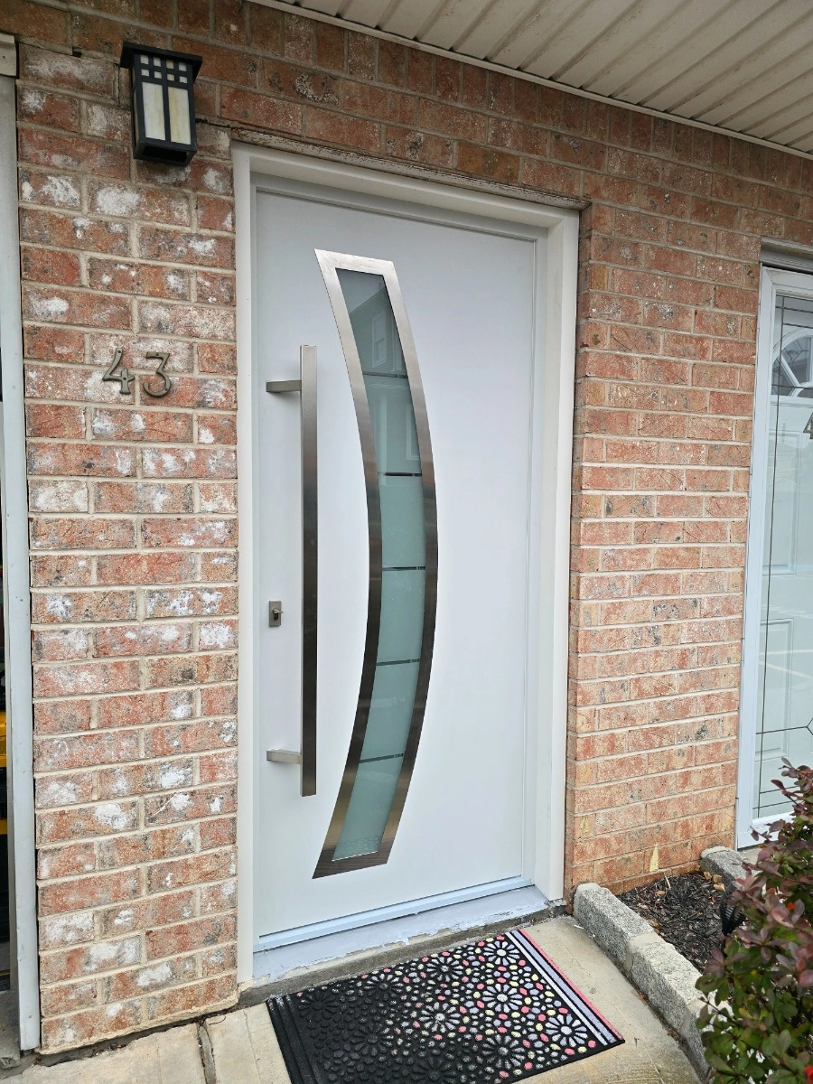 Single swing metal-aluminum modern exterior door with triplex | Deux 6500 Black | 60 x 80 photo#16