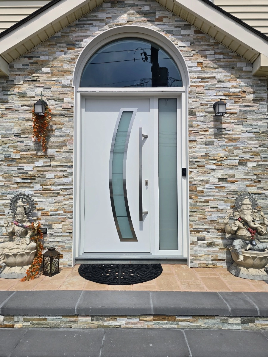 Single swing metal-aluminum modern exterior door with triplex | Deux 6500 Black | 60 x 80 photo#19