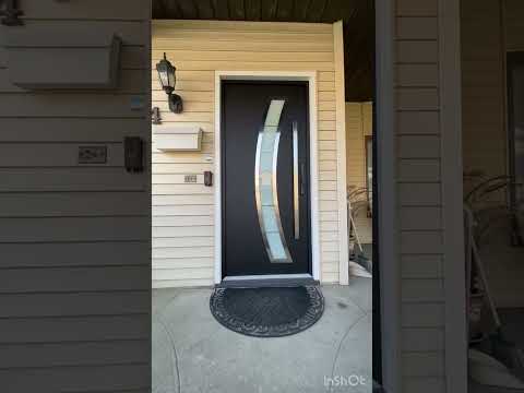 Modern Black Steel Entry Door with Stainless Accents | Deux 6500 by UnitedPorte