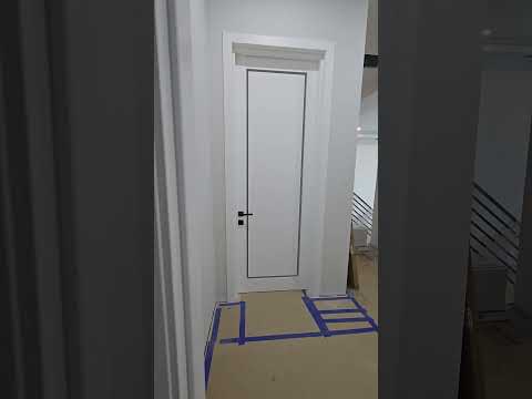 Modern Wood Interior Door with Frame & Hardware | Planum 0888 White Silk by UnitedPorte