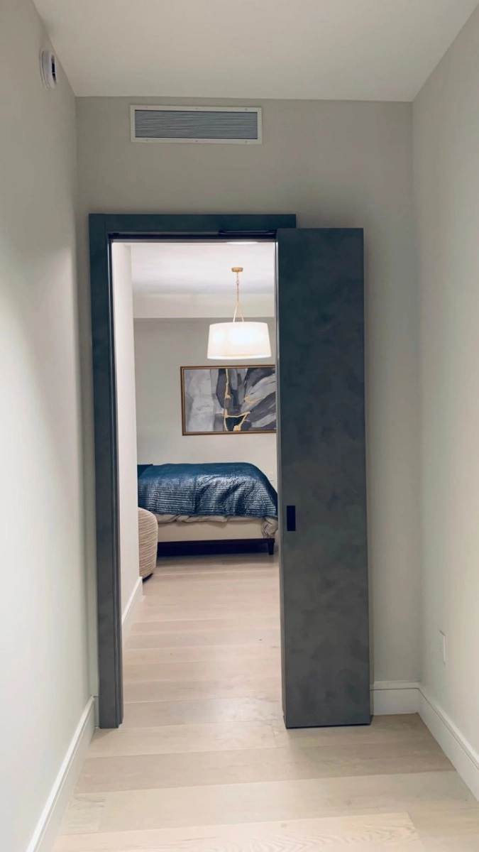 Single solid wood with honeycomb modern interior door slab | Planum 0010 Concrete | 18 x 80 photo#31