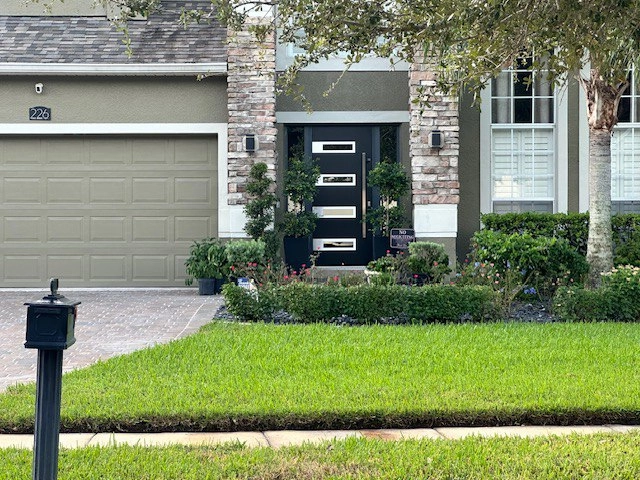 Single swing metal-aluminum modern exterior door with triplex | Ronex 0131 Gray | 36 x 112 (W36 x H96+16) photo#15