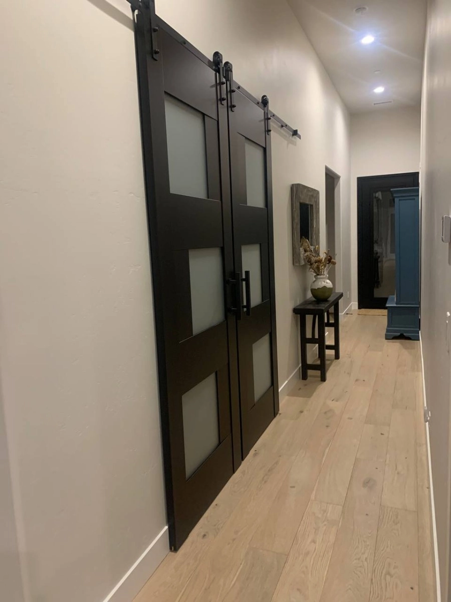Single mdf modern interior swing door with frosted glass | Sete 6933 Nordic White | 18 x 80 photo#11