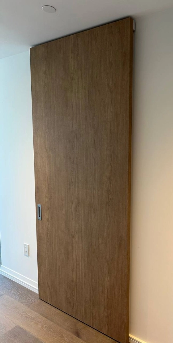 Single solid wood with honeycomb modern interior swing door | Planum 0010 Chocolate Ash | 18 x 80 photo#34