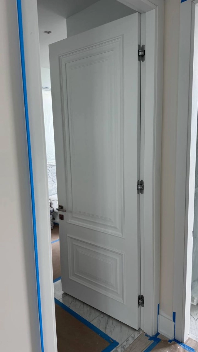 Single solid wood with honeycomb interior swing door | Royal 9822 White | 18 x 80 photo#11