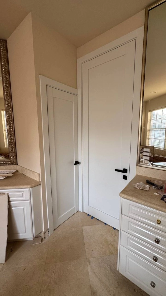 Single mdf shaker interior swing door | Quadro 4111 White | 18 x 80 photo#13