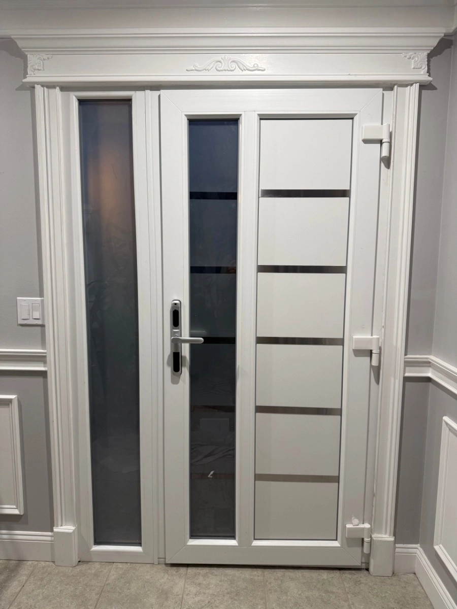 Manux 8088 White Silk (decided to reverse the door and install it as outswing door)