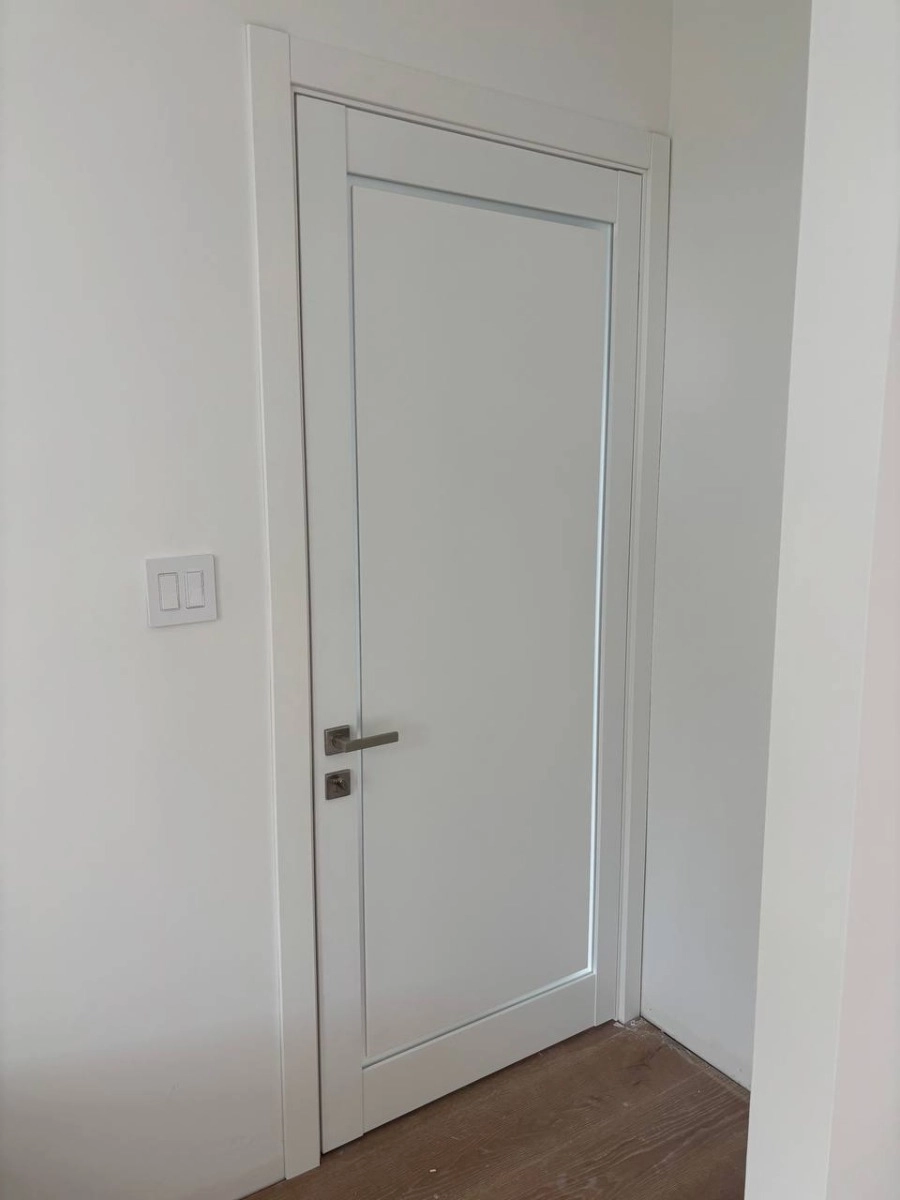 Single solid core interior swing door with frosted glass | Planum 0888 Painted White | 18 x 80 photo#21