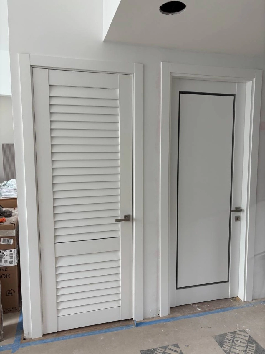 Single solid core interior swing door with frosted glass | Planum 0888 Painted White | 18 x 80 photo#24