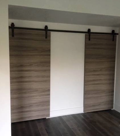 Single solid wood with honeycomb modern interior swing door | Planum 0010 Chocolate Ash | 18 x 80 photo#13