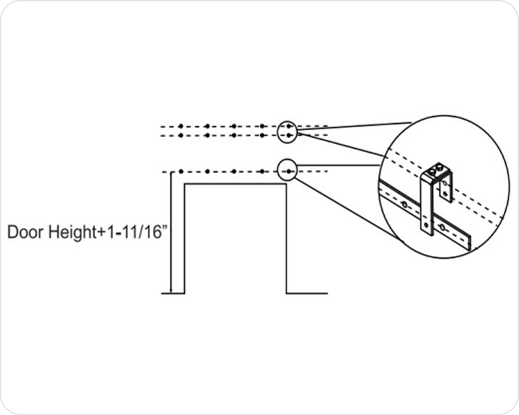 Mark and drill track holes