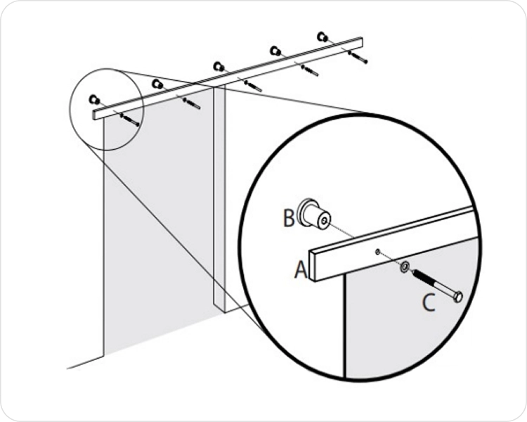 Install the rail