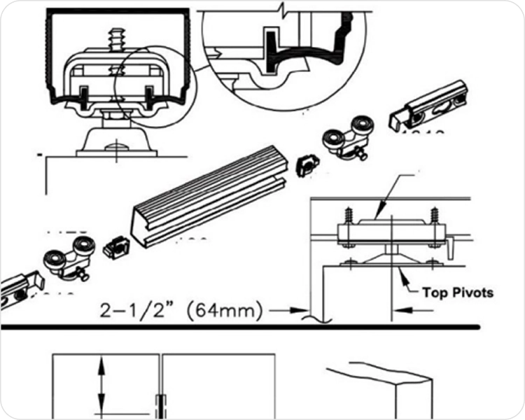 Cut track to fit opening width