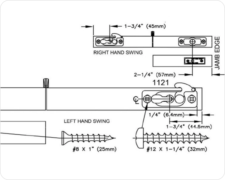 Fasten pivot plates — top & bottom