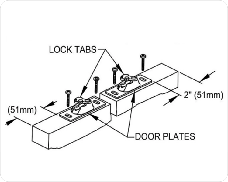 Mount hanger plates to door