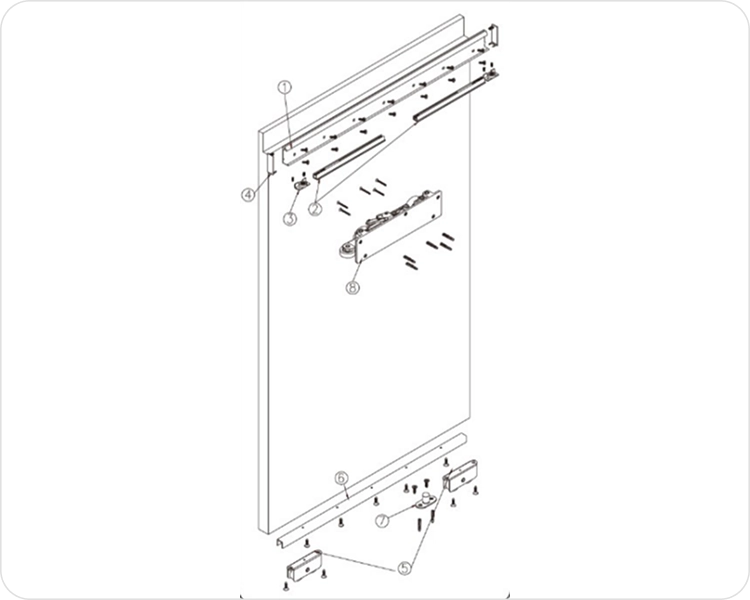 Hardware installation — exploded view