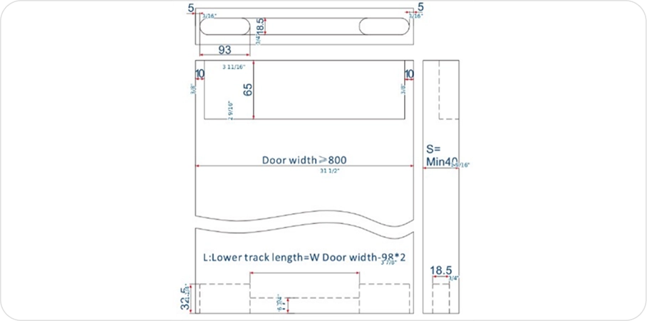Track dimension & installation mode 2