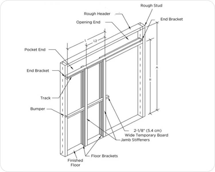 Pocket door frame installation overview